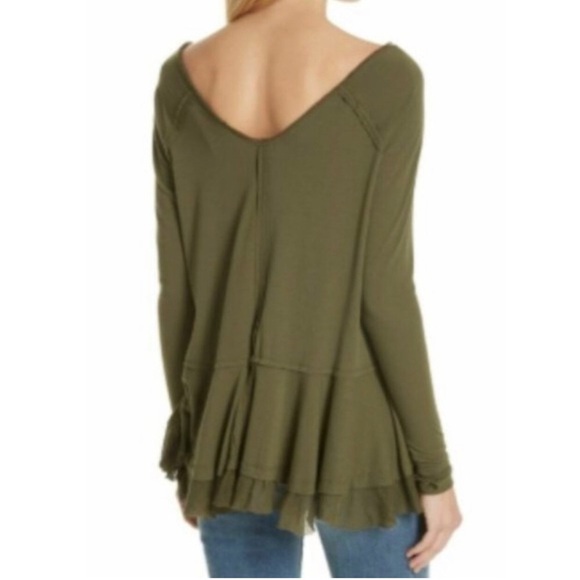 WE THE FREE Ribbed Boho Swing Blouse Size S - Picture 4 of 11